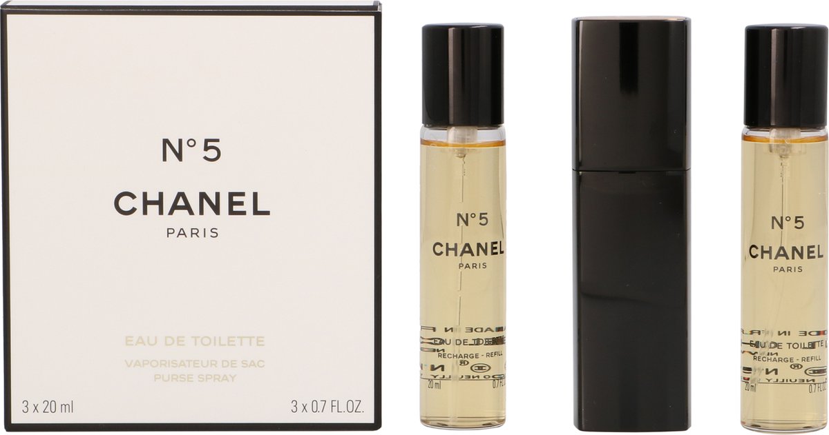 Chanel N°5 Eau de Toilette Purse Spray 3 x  20ml