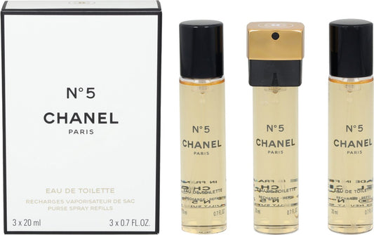 Chanel Não. Spray de 5 Bolsos 20ml - Pacote de 3 