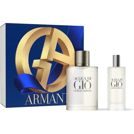 Conjunto presente Giorgio Armani Acqua di Gio Eau de Toilette 2023 50ml EDT e 15ml Travel Spray