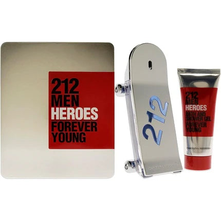 Carolina Herrera 212 Heroes Conjunto de presente de 2 peças: Eau De Toilette 90ml - Gel de banho 100ml 