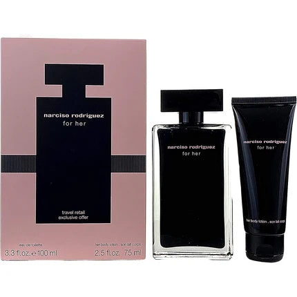 Conjunto de presente Narciso Rodriguez For Her Eau de Toilette 100ml e B/L 75ml