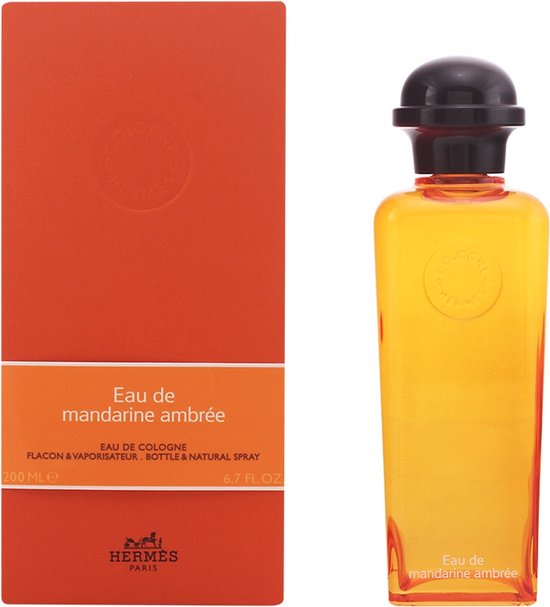 Frasco Hermes Eau de Mandarine Ambree e spray natural 6,7 onças