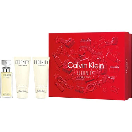 Conjunto presente Calvin Klein Eternity 50ml Eau De Parfum + 100ml Gel de banho + 100ml Loção corporal