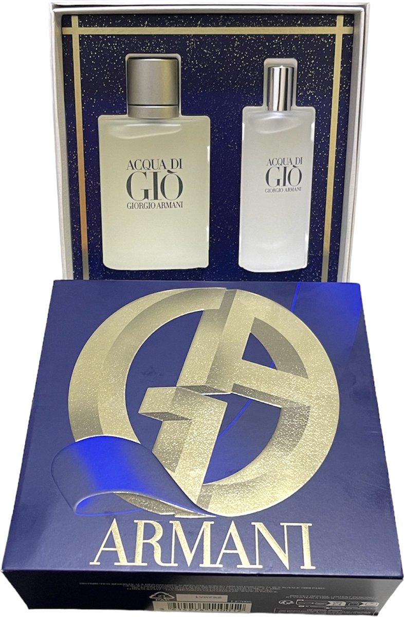 Conjunto presente Giorgio Armani Acqua di Gio Eau de Toilette 2023 50ml EDT e 15ml Travel Spray