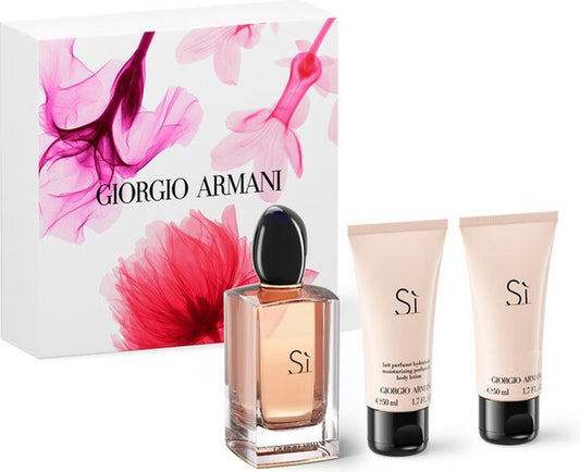 Giorgio Armani Si Gift Set with 100ml Eau De Parfum Spray and 50ml Body Lotion