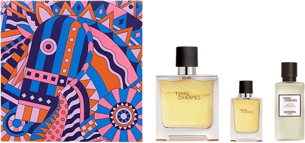 Eau De Parfum Masculino 75ml + Mini 12,5ml + Pós-Barba 40ml. Conjunto de presente de perfume puro Terre D'Hermes masculino Hermes