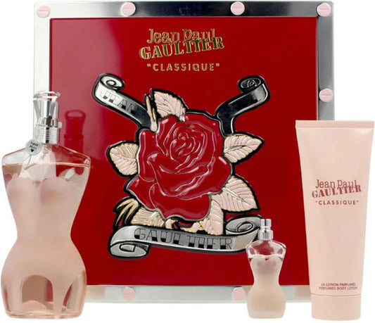 Jean Paul Gaultier Classique EDT 100ml + EDT 6ml + Loção Corporal 75ml Conjunto Presente