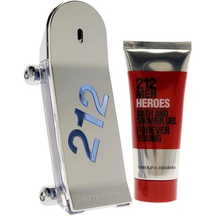 Carolina Herrera 212 Heroes Conjunto de presente de 2 peças: Eau De Toilette 90ml - Gel de banho 100ml 