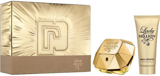 Paco Rabanne Conjunto de presente Lady Million Lady Million Eau de Parfum 100ml, Loção Corporal Lady Million 80ml