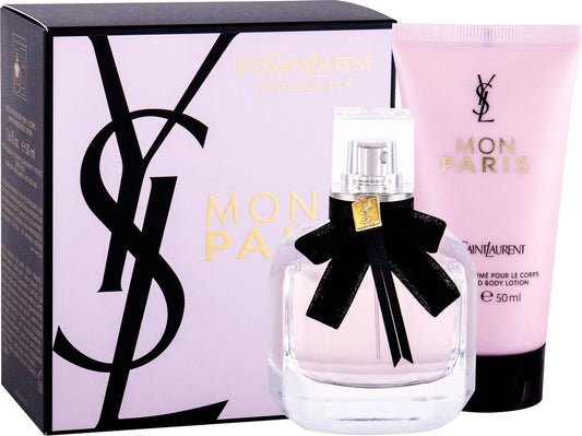 Yves Saint Laurent Mon Paris Eau De Parfume 50ml + Body Lotion 50ml Gift Set